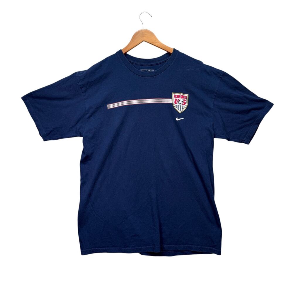 Nike USA Soccer T Shirt Blue Landon Donovan National Team #10 World Cup Finals L